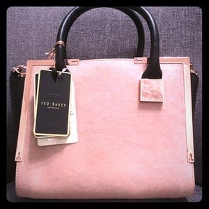 Ted Baker Rose Gold Mini Metal Corners Tote